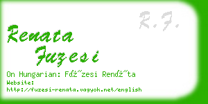 renata fuzesi business card